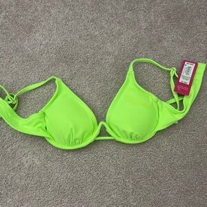 Neon padded bikini top